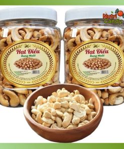 Hạt điều vỡ rang muối chất lượng ăn là nghiền